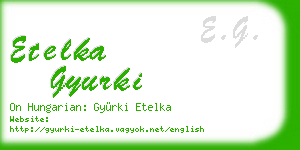 etelka gyurki business card